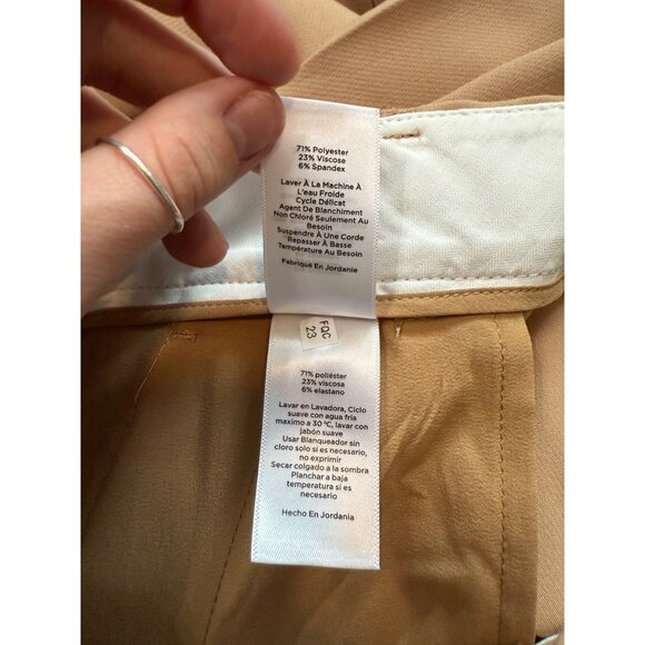 Talbots Hampshire Ankle Pant 2P Womens Straight Leg Khaki Trousers Office New - Picture 10 of 11
